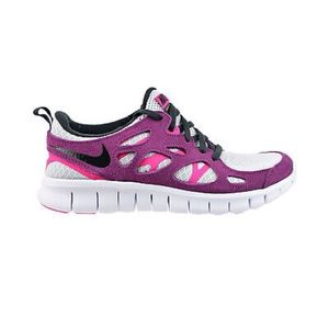 Nike Free Run 2 (GS) Big Kids' Shoes Pure Platinum-White-Sangria